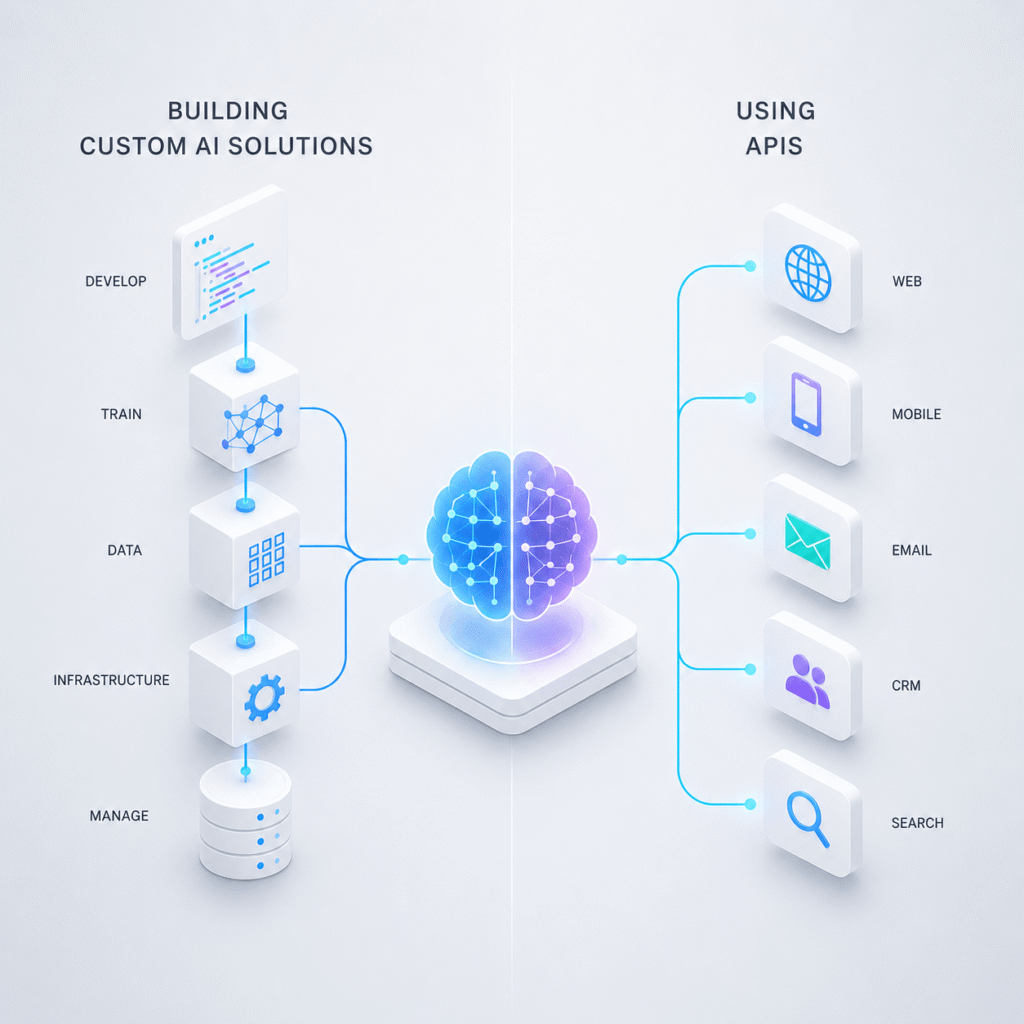 Building Custom AI Solutions vs. Using APIs